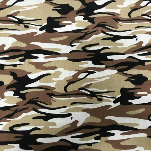 Beige camouflage polycotton - camouflage,