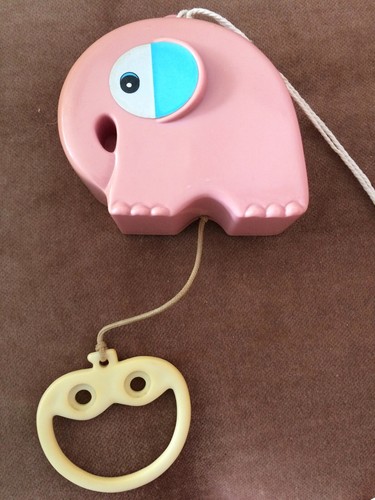 Vintage pink elephant musical - elephant,