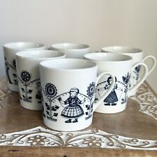6 Seltmann Weiden Bavarian Children Cups Bone China Vintage 1960’s