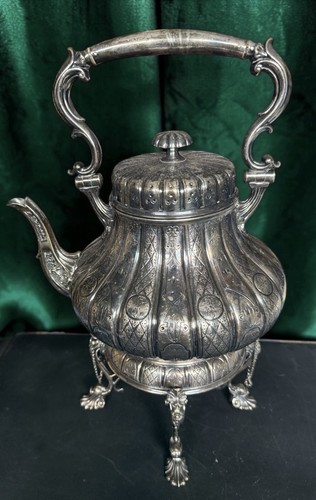 Antique silver tilting tea - antique,