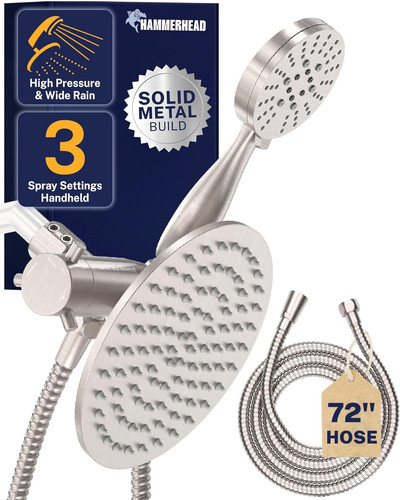 Dual shower head combo - combo,, 8-inch