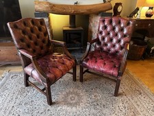 Pair 1920s English Oxblood