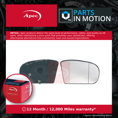 Mirror glass fits - fits, mercedes