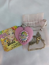 Barbie by Tarina Tarantino pink heart necklace 2006 vintage SUPER RARE