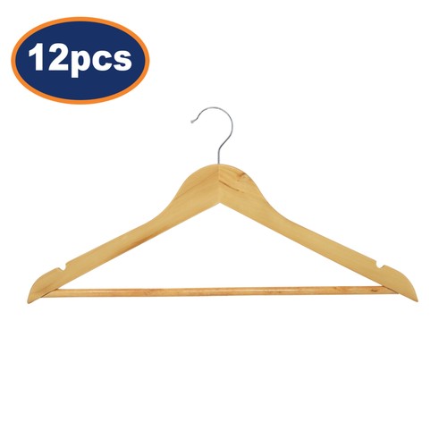 Wooden clothes hanger notched - hanger,