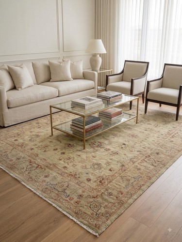 Large handmade ziegler rug - handmade,