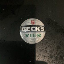 Beck Vier Round Fisheye Badge, Beer Pump, Font, Mancave, Pub, Bar, Lager,