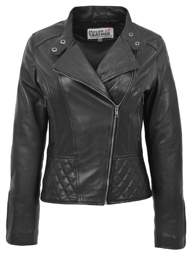 Womens leather biker jacket - womens,