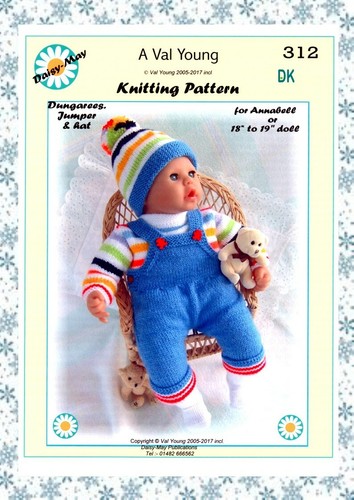 Dolls knitting pattern 18 - knitting, 17"/18"
