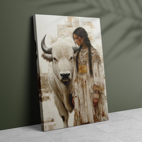 White buffalo woman native - white,