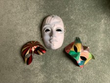 venetian masquerade masks 40 years old bought in Italy 
