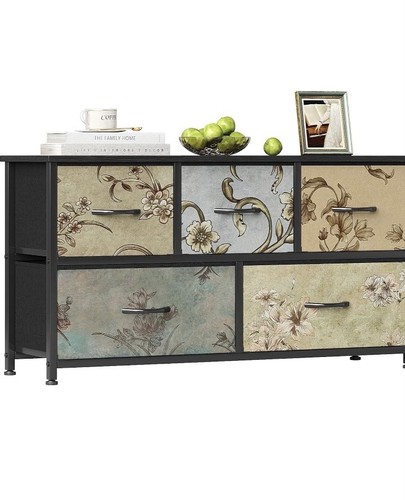 Vintage style fabric - style, drawers