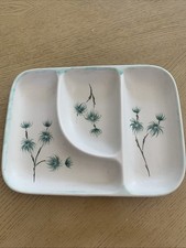 Vintage E Radford Pottery Hand Painted 3 Section Hors D'Oeuvres Dish 61A