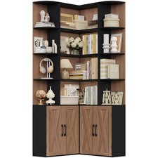 Corner bookcase with - with, doors
