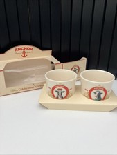 Vintage Retro Anchor Butter Egg Cups Collectibles 125years 1886-2011 In Box