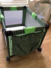 Mothercare  Travel Cot /Play Pen With Storage Bag And 2 New Cotton Fitted Sheets