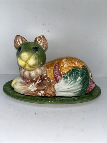 Vtg covered butter dish - vtg,