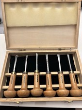 Vintage Set of 6 x Marksman Palm Carving Chisels / Woodworking Gouges ~ Boxed