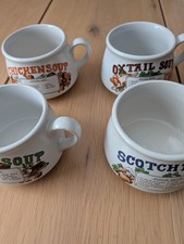 Vintage Recipe Soup Bowls Mugs