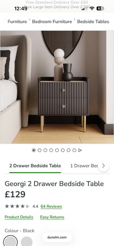 Georgi draw bedside table - 2,