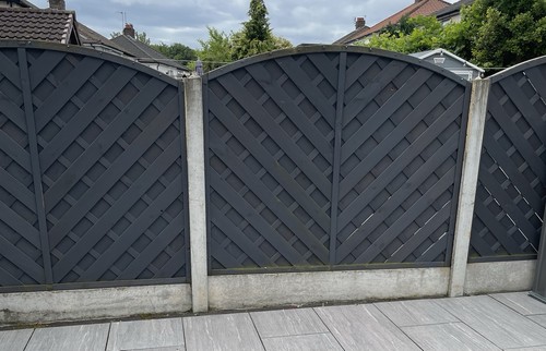 Grey arched wooden - 5, v-arched