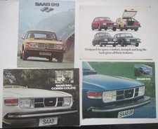 4 x Vintage 1970s SAAB Car Sale Brochures - 99L, 99, 96 V4