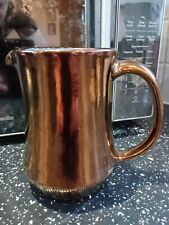 Perfect large Creigiau Studio pottery copper lustre jug. 14.5 centimetres tall.