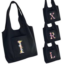 Initial Coloure 100% Cotton Canvas Tote Hand/Shoulder Reusable Shopping Bags lot
