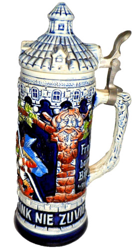 German beer stein - beer, pewter
