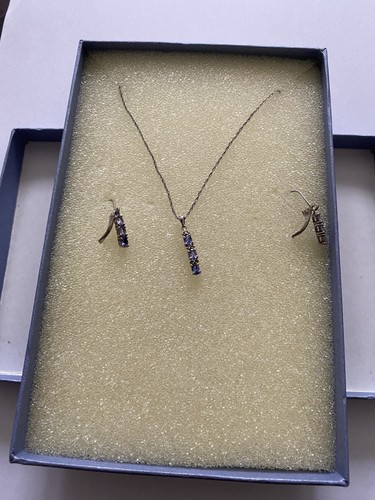 925 silver and tanzanite