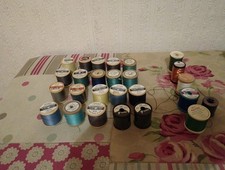 20 x VINTAGE SYLKO Wooden / Plastic COTTON REELS -WITH THREAD Some Good Numbers