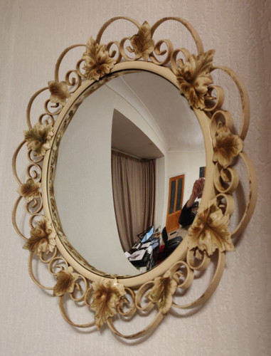 Mid century convex mirror with - convex,