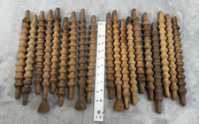 21 ANTIQUE TURNED HARDWOOD