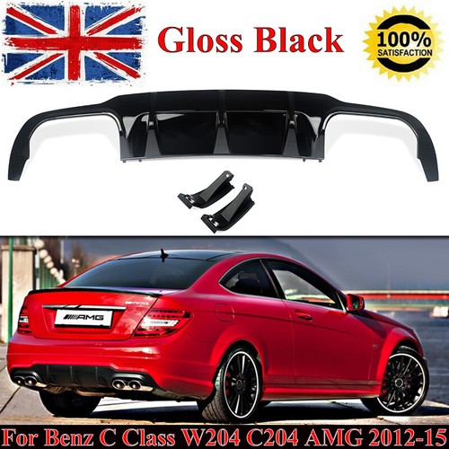 Gloss black rear diffuser - rear, for