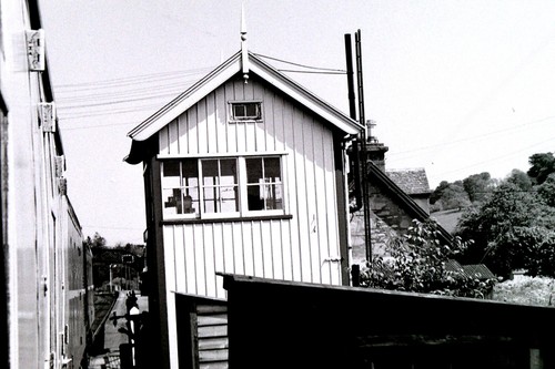 Signal box from - train, 1960`s