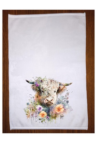 Highland cow dish towel - cow,, x