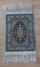 Chinese Silk Rug 25" X 17.5" Vintage Possibly signed