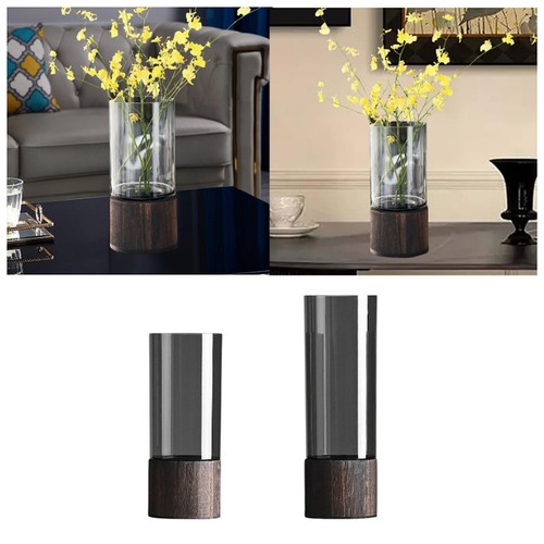 Cylindrical flower vase wooden - flower,