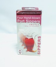 4 hand blown port sippers