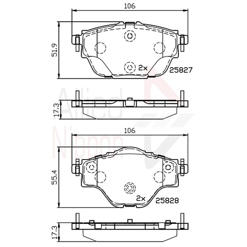 Brake pads set for - brake,