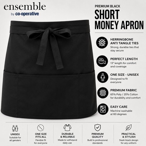 Black money pocket - black, apron