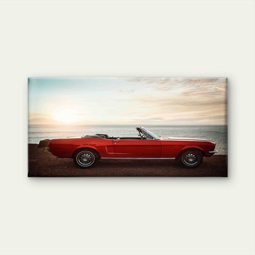 Classic muscle car ocean - muscle,