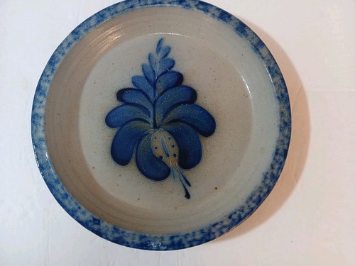 Vtg eldreth pottery 1989 blue - eldreth,