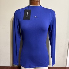 J. LINDEBERG WOMEN'S PALESA TOP SMALL CLEMATIS BLUE GOLF NEW NWT