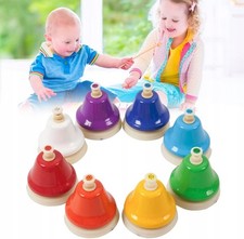 Colorful Metal Handbell Set With 8 Tones Kids Hand Bells,Great Christmas Gifts