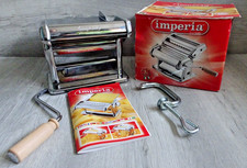 Imperia Pasta Machine Double Cutter Chrome Steel Made In Italy