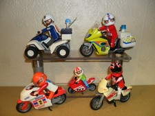 PLAYMOBIL MOTORBIKE JOB LOT (Motorcycle Bundle,Figures,police,scramblers) 