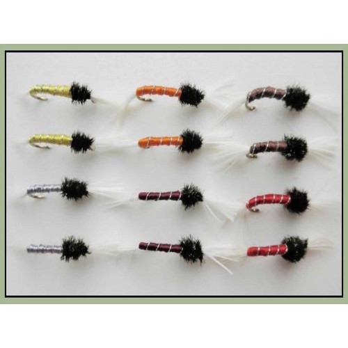 Buzzers trout flies pack - buzzers,trout, 12