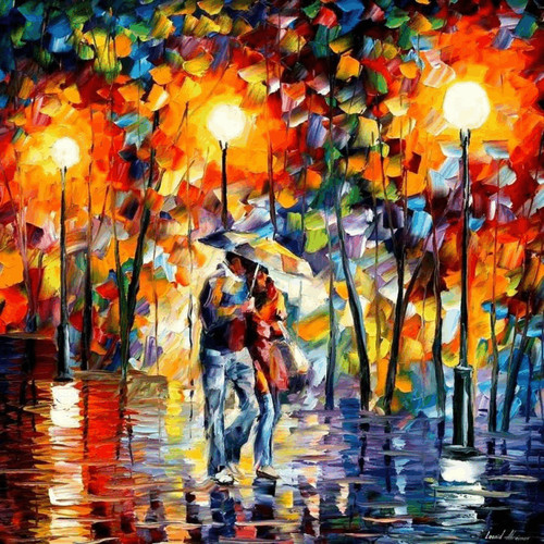Leonid afremov colour wall - colour, art