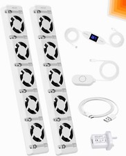 100CFM Low Power Radiator Fan 3.0 Eco Energy Convention Heaters 18dB Portable UK